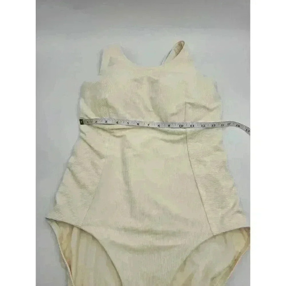 Elegant Cream One-Piece Swimsuit - Picture 3 of 16